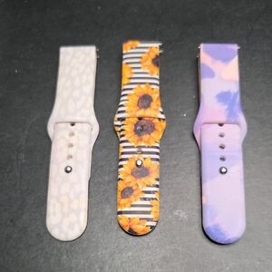 Floral and Abstract Patterned Watch Bands